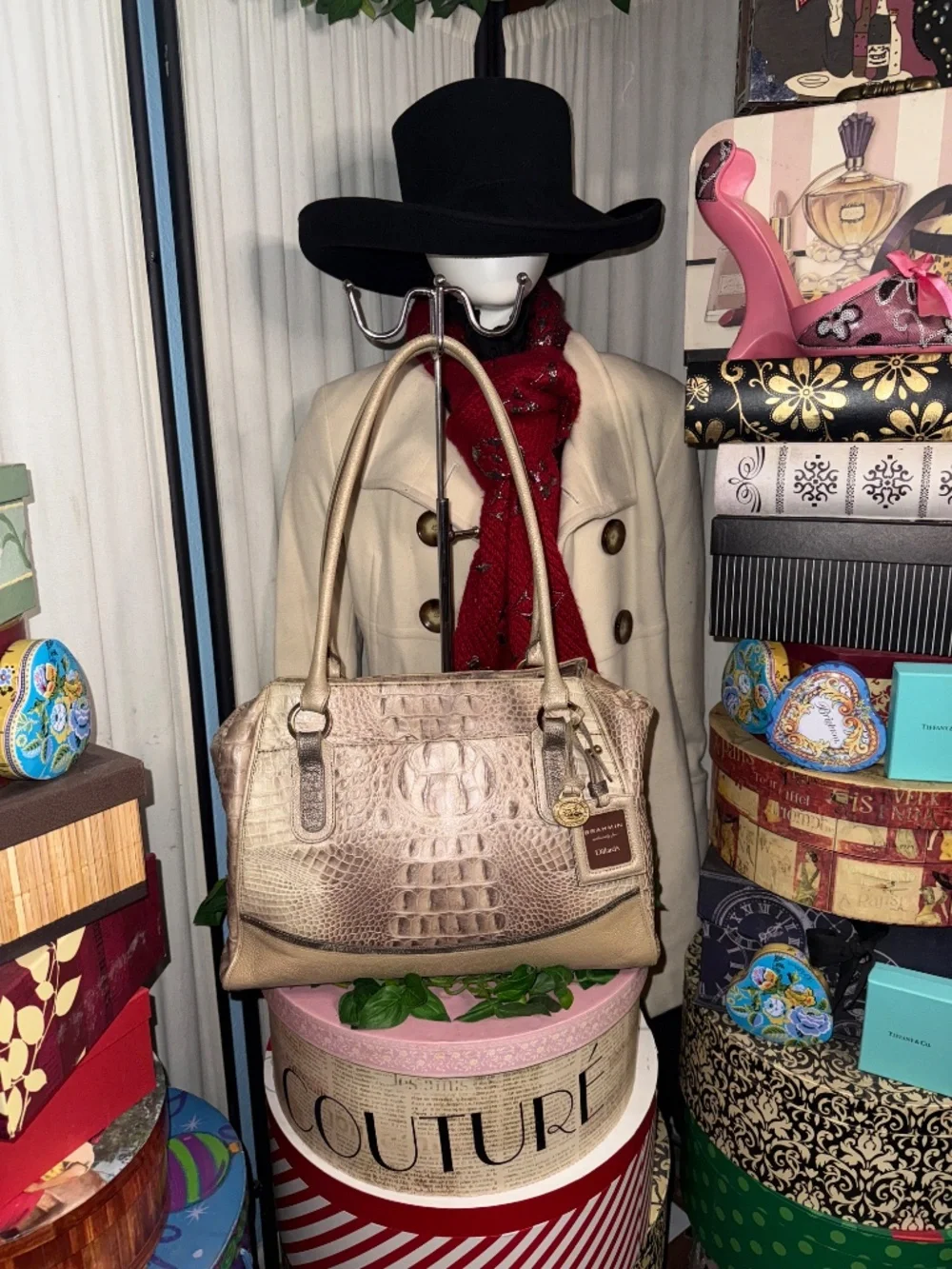 RECHERCHE BRAHMIN EXCLUSIVELY FOR DILLARD'S LIMITED EDITION CROC PURSE/HANDBAG!